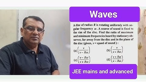 A disc of radius R is rotating uniformly with an angular frequency w.A source of sound is fixed to