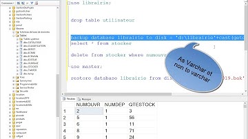 Le backup et le restore d