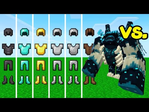 All Armor in Minecraft vs Mutant Warden