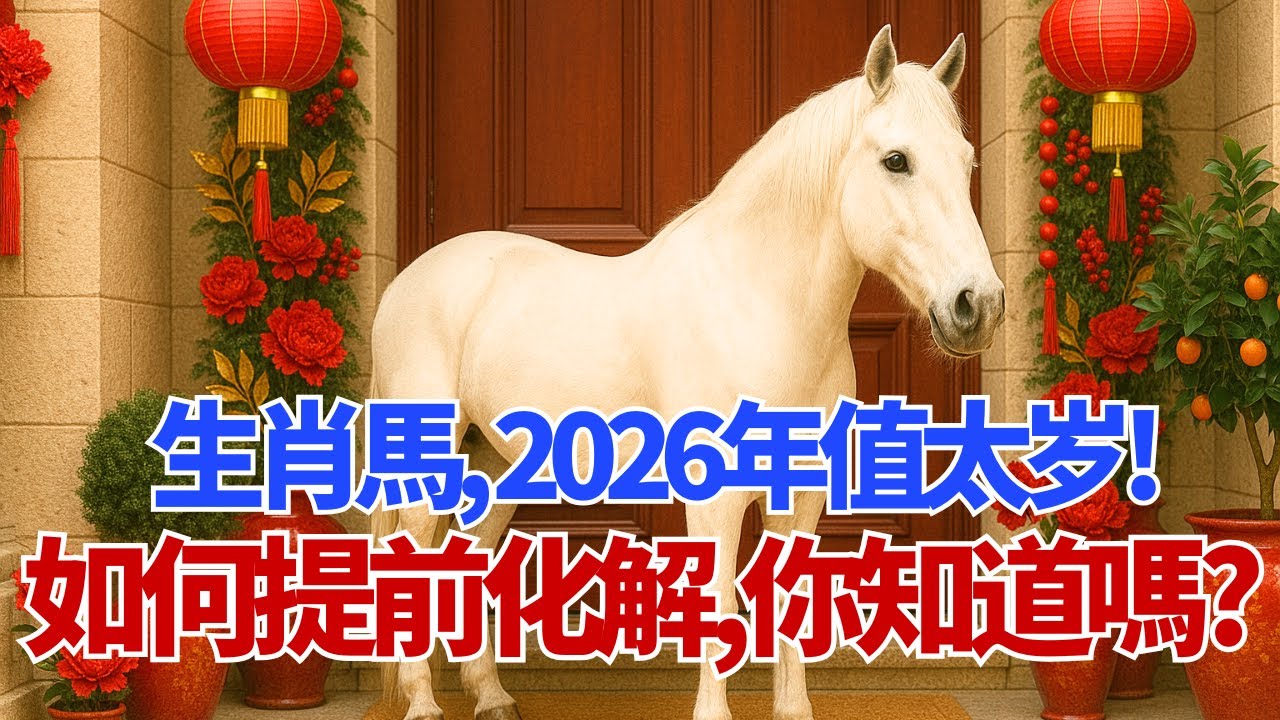 生肖馬注意！2026年是馬年，屬馬人值太岁，務必提前化解！如何化解，你知道嗎？看這一個就夠了！