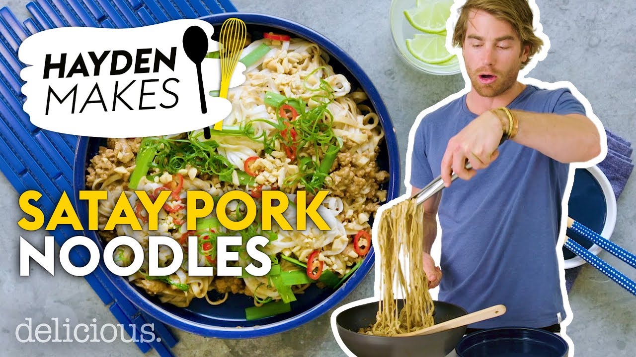 These Satay Pork Noodles Will Make Your Weeknight Dinner Sizzle | delicious. Australia
