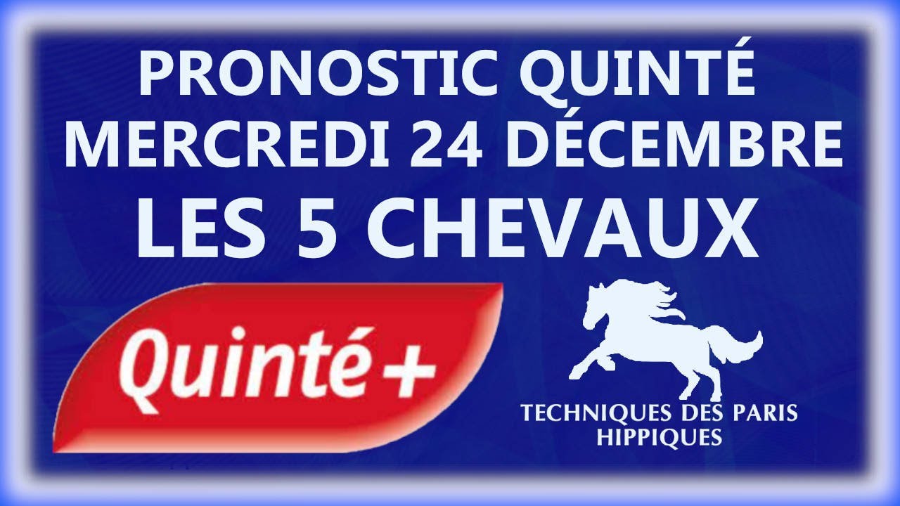 PRONOSTIC QUINTÉ+ DU MERCREDI 24 DÉCEMBRE 2025 | ATTELE | R1C6 | VINCENNES 