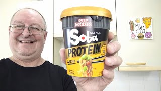 Nissin Soba Protein Classic Wok Style Instant Noodles Pot ~ High Protein Noodle Review 