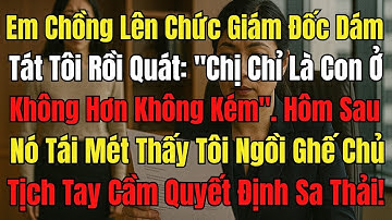 Em Chồng Lên Chức Giám Đốc Dám Tát Tôi Rồi Quát: "Chị Chỉ Là Con Ở Không Hơn Không Kém". Hôm