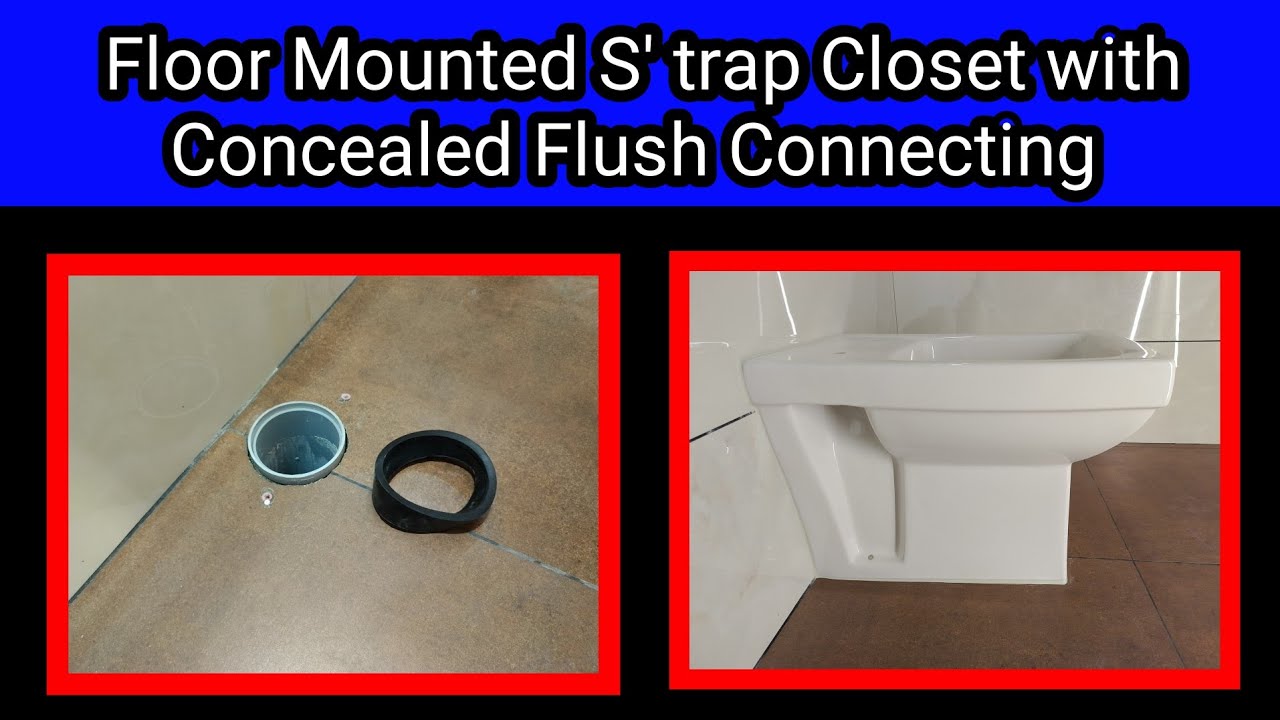 Concealed flush connecting with Floor Mounted Closet fitting full video ...