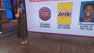 I got caught in my slippers on the NBA Countdown set for the first time!