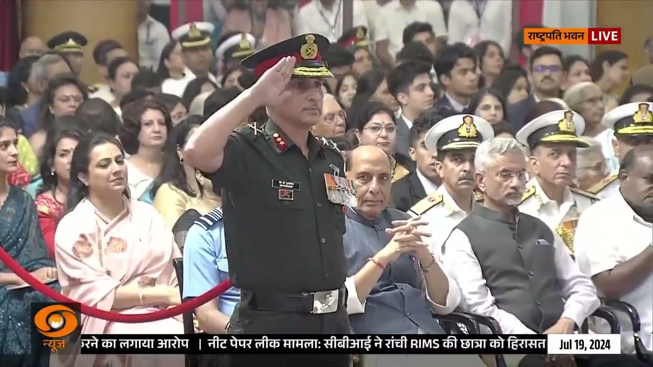 President Droupadi Murmu presents Major General Charanjit Singh Mann with the Distinguished.......