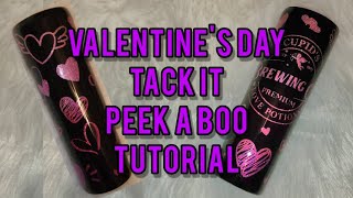 Valentine&#39;s Day Ombre Tack It Peek A Boo Tumbler Tutorial | KCC Glitter | Special Discount Code!