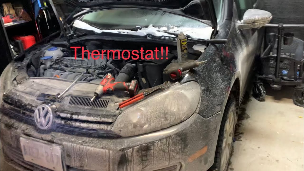 Как заменить прокладку коллектора и термостат Volkswagen Golf 2.5