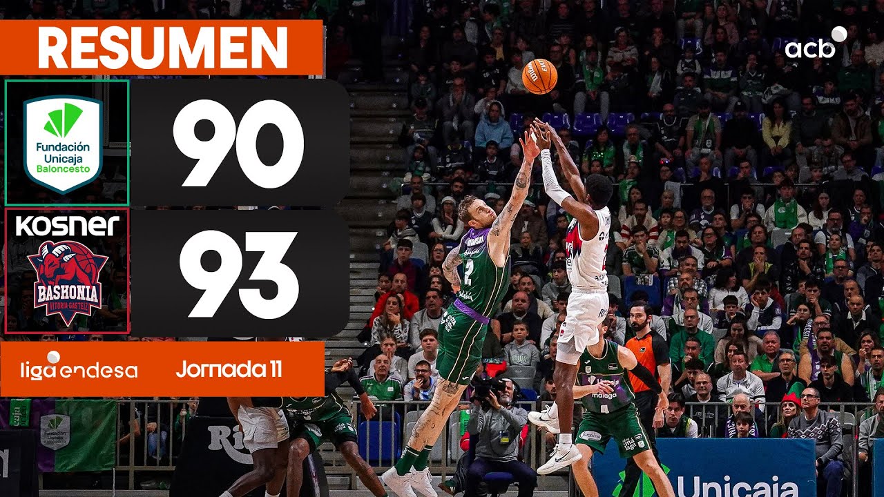 Unicaja - Kosner Baksonia (90-93) RESUMEN | Liga Endesa 2025-26
