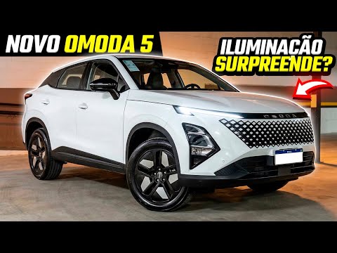 NOVO OMODA 5 PELA NOITE -  FARÓIS E ILUMINAÇÃO AMBIENTE