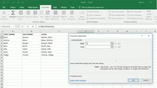 Combine Data in Excel Using Concatenate