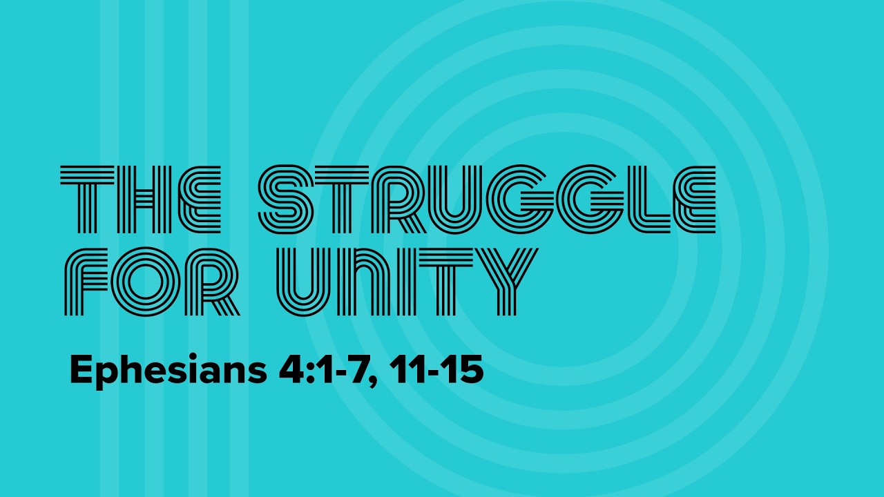 June 7, 8:30 | "The Struggle For Unity" Gareth Icenogle