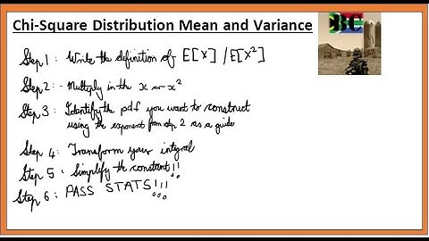 Chi Square Distribution Mean and Variance Proof
