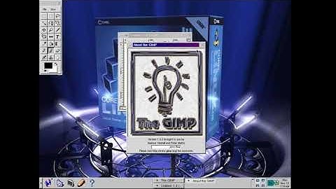 Corel Linux running on PCem v16
