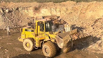 Trolley Load With Caterpillar loader | little bit Mountain Broken | Stone Loading #mountains 