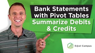 How To Analyze Bank Statements Fast With Pivot Tables  Calculated Fields, Custom Form