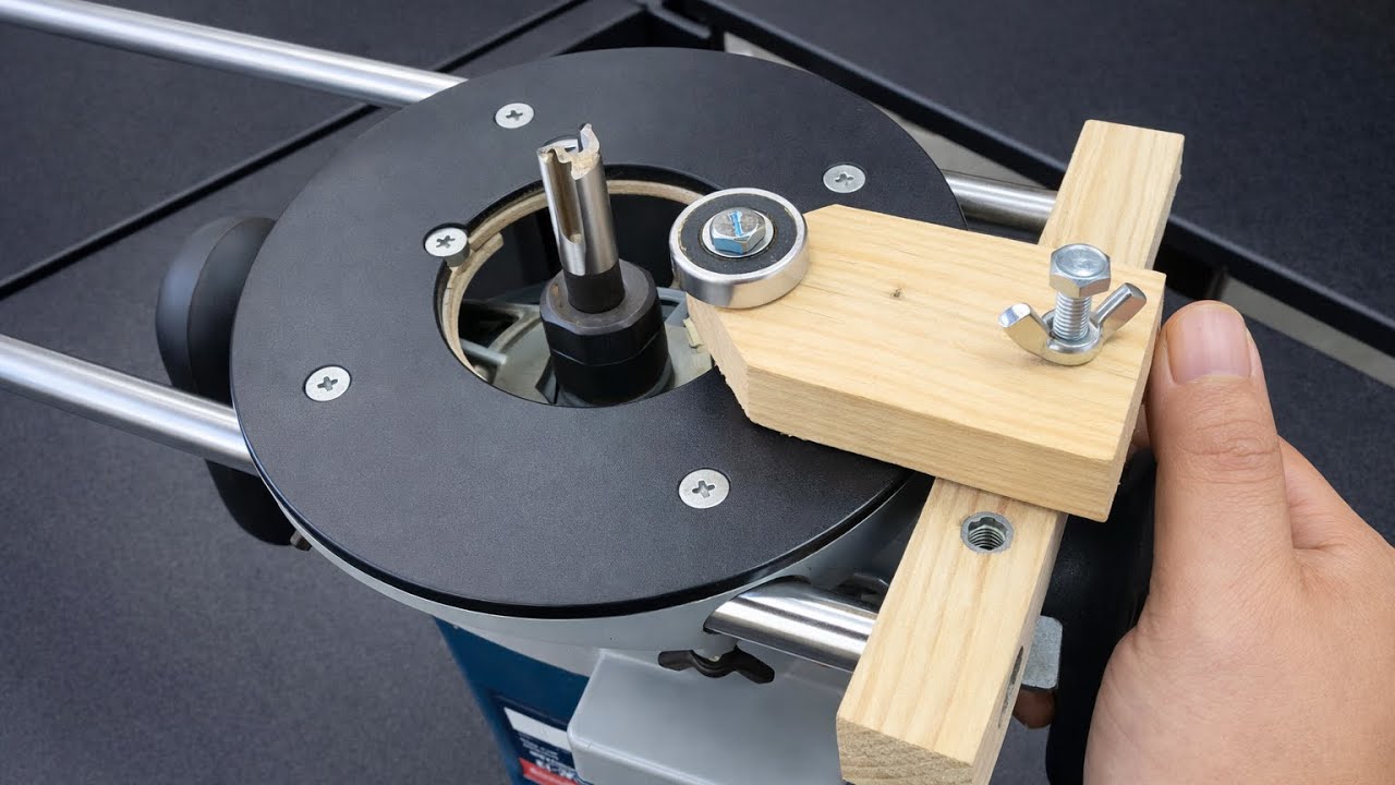 New Invention: Handheld Router Square Jig for Cutting Curved Wood That 99% of Carpenters Missed