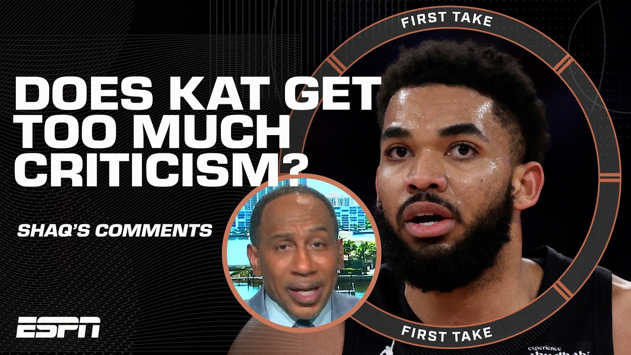 Stephen A. SUPPORTS Shaq’s comments to KAT ‘More than qualified to say every SYLLABLE’ | First Take