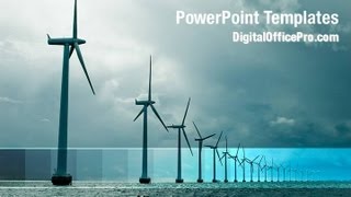 Windmills PowerPoint Template Backgrounds - DigitalOfficePro #08445W