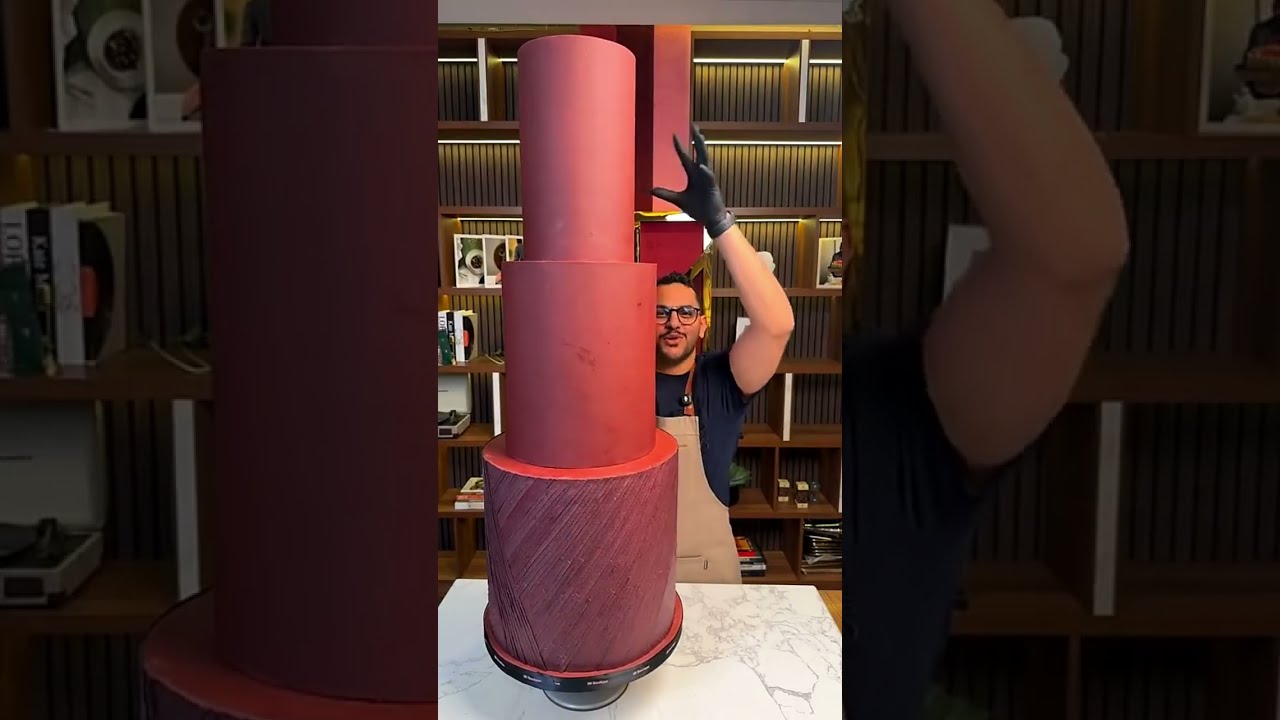 كيكة زواج فخمة على طريقة الشيف بن قاسم ✨ خطوة بخطوة لتحضير كيك الزفاف المثالي 🔥