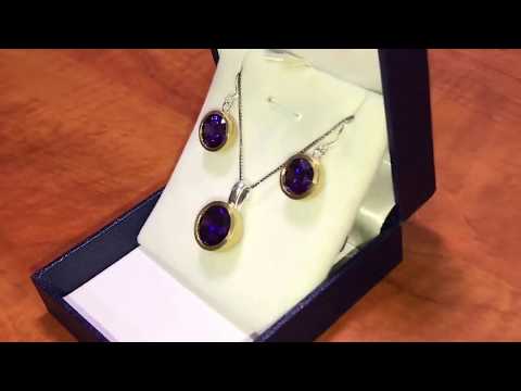 SA1719 + SA1718 AHARONI Silver jewelry set(earrings+pendant)