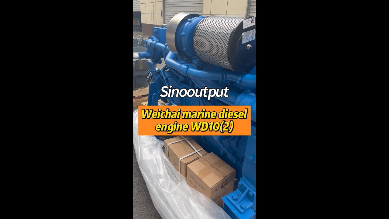 Sinooutput Weichai WD10 series marine diesel engine wet exhaust, new