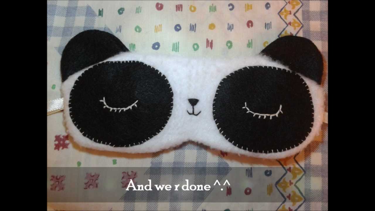 How to make a kawaii Panda Eye Mask Tutorial YouTube