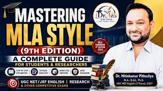 Master MLA Style(9th Edition) in One Video| Complete Guide for UGC NET English & Research #mla #9th