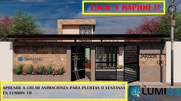 LUMION 10 - CREAR ANIMACIONES PARA ABRIR PUERTAS O VENTANAS. (VERSION LARGA)