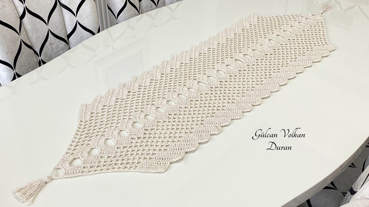 ÇOOOK KOLAY ÖRGÜ RUNNER TARİFİ