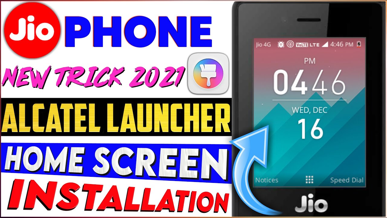 Jio Phone Alcatel Launcher Install New Home Screen | Jio Phone Theme Change New Launcher Install