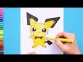 How to draw pichu pokemon