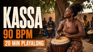 KASSA Playalong | 90 BPM | 20 Min Djembe Practice Loop | West African Rhythm