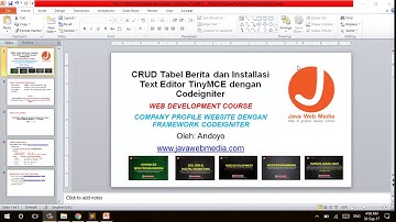 Sesi 15 CRUD Tabel Berita dan Instalasi TinyMCE (Website Perusahaan)