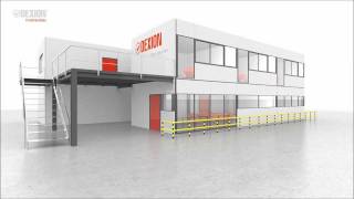 Dexion Mezzanine Partition Workarea animation