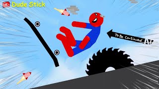 8 Min Best Falls | Stickman Dismounting Funny Moments | Dude Stick