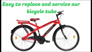 how to replace bicycle tube front and back at home / bicycle service at home by tamil screenshot 2