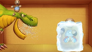 Ice Buddy vs Dinosaurs T-rex | Kick The Buddy