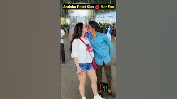 Amisha Patel Kiss Her Fan 💋 #kiss #bollywood #ai #hindisong #shorts