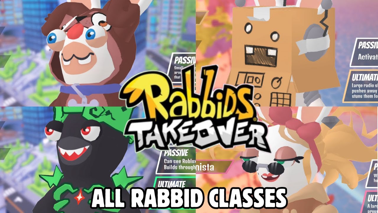 Roblox Rabbids Takeover - All Rabbid Classes Gameplay - YouTube