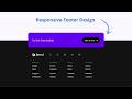 Responsive Footer Design using HTML &amp; CSS | Modern Website Footer Tutorial