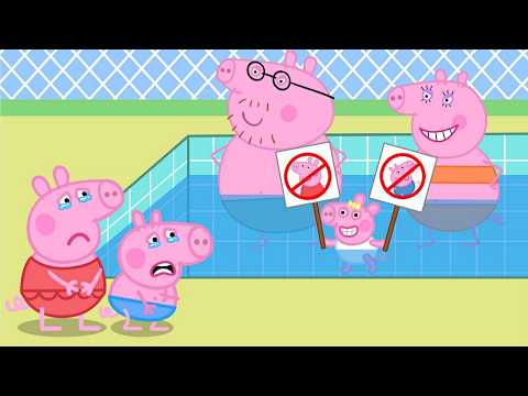 Evie Pig won't let Peppa into her pool ?? - Peppa Funny Animation