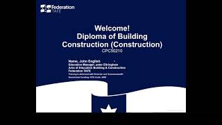 Certificate IV in Building and Construction CPC40110, Diploma of Building and Construction CPC50210