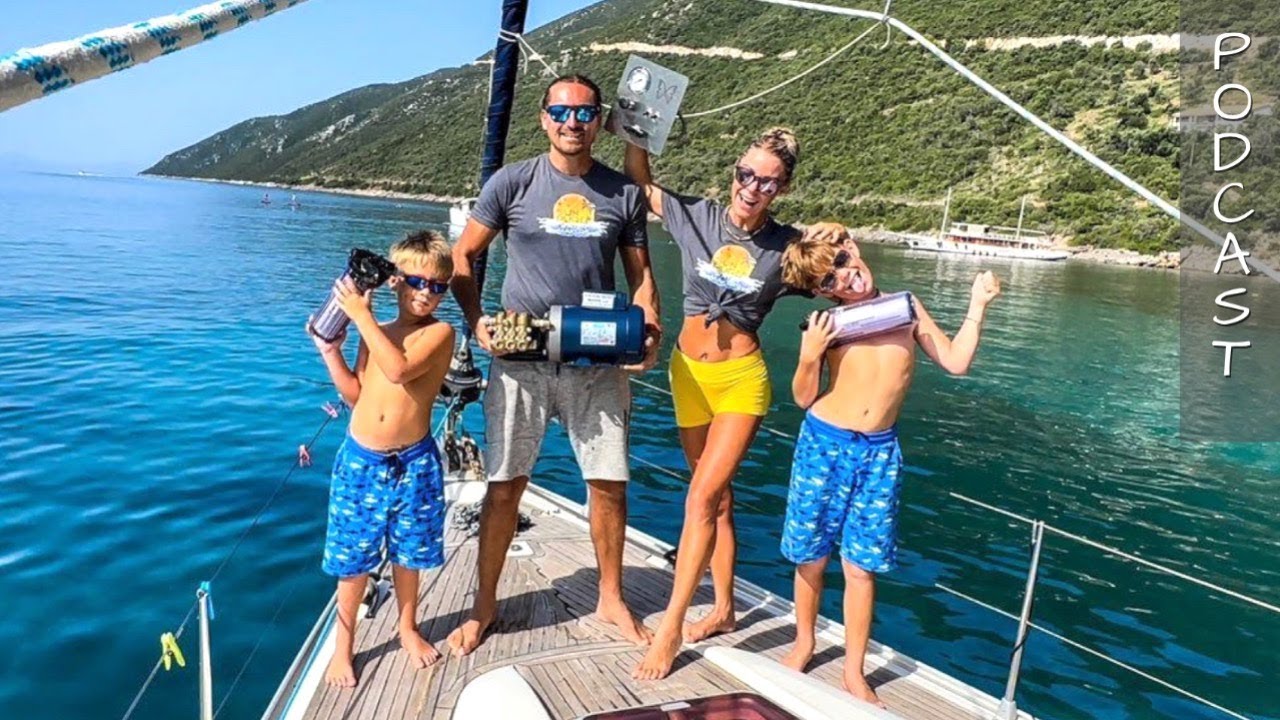 ⁣Living on a SAILBOAT in Greece with Laura and Ross from Sailing Holly Blue