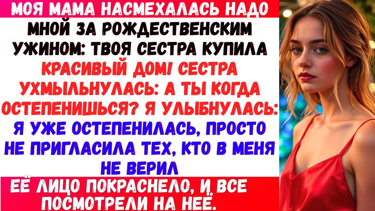 МОЯ МАМА высмеяла меня на Рождество:«Твоя сестра купила дом!А ты когда уже остепенишься?»Я просто