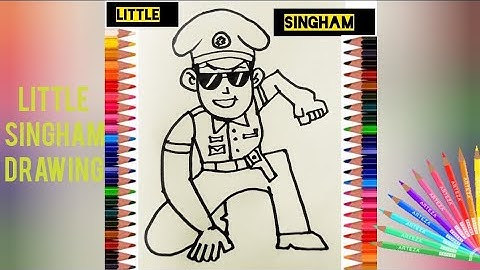 How to draw little singham for kids | How to Draw little Singham desh ka sipahi step by step