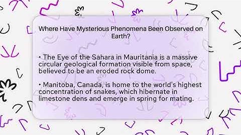 Where Have Mysterious Phenomena Been Observed on Earth? - Strange Science HQ