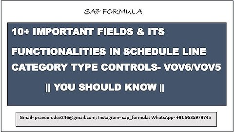 CONCEPT 35- SCHEDULE LINE CATEGORY || SCHEDULE LINE CATEGORY DETERMINATION || VOV6/ VOV5 || SAP SD |