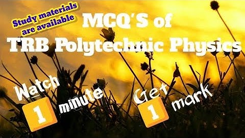 ⚡Watch 1️⃣ minutes ⚡ Get 1️⃣ Mark ⚡TRB Polytechnic Physics One marks.